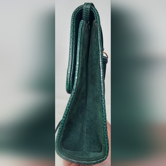 Vintage Anne Klein Calderon 80’s Green Suede Purse Crossbody EVC - Picture 6 of 16